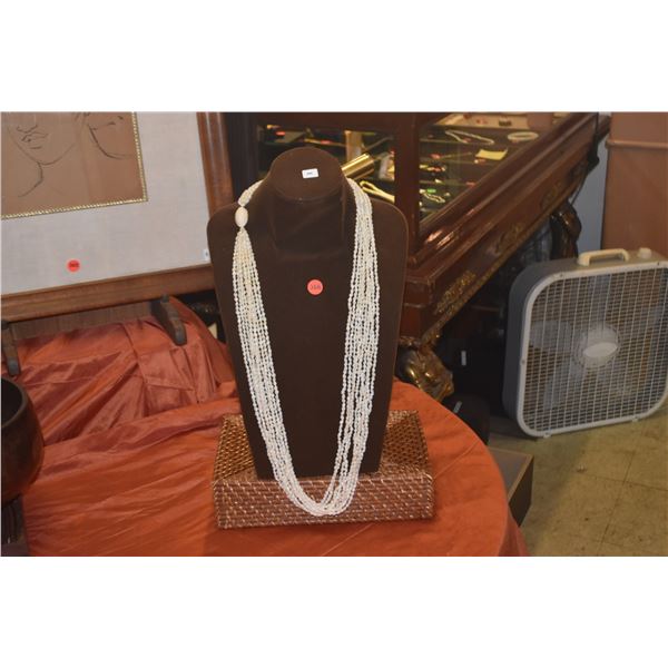 10 STRAND NIIHAU SHELL LEI, LEI KUI POLOLEI MOMI KE'OKE'O SHELLS NECKLACE (PREVIOUSLY OWNED BY PRINC