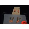 Image 2 : 14K CORAL EARRINGS (3.5 GTW) (2 PAIR)