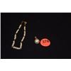 Image 1 : 18K BAROQUE PEARL PENDANT & SEED PEARL BRACELET (2 PCS)