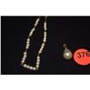 Image 2 : 18K BAROQUE PEARL PENDANT & SEED PEARL BRACELET (2 PCS)