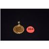 Image 1 : LIBERTY $10 GOLD COIN SET AS PENDANT IN 14K BEZEL (11.6 GTW)