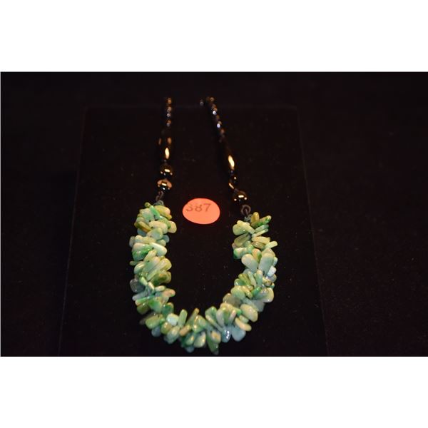 JADE & ONYX BEAD NECKLACE