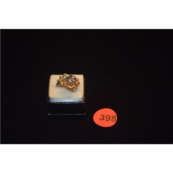 14K WG & YG SAPPHIRE & DIAMOND RING (6.2 GTW)