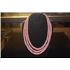 Image 2 : 3 STRAND NIIHAU SHELL LEI, KAHELELANI AKALA IKAIKA POEPOE STYLE & SNAKE HEAD COWRY CLASP