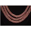 Image 3 : 3 STRAND NIIHAU SHELL LEI, KAHELELANI AKALA IKAIKA POEPOE STYLE & SNAKE HEAD COWRY CLASP