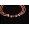 Image 5 : 3 STRAND NIIHAU SHELL LEI, KAHELELANI AKALA IKAIKA POEPOE STYLE & SNAKE HEAD COWRY CLASP