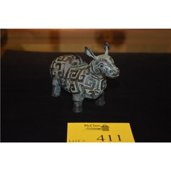 CHINESE ARCHAIC MANNER BRONZE BEAST (7 1/2")