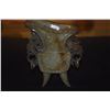 Image 4 : CHINESE SERPENTINE JADE EWER IN THE ARCHAIC MANNER (6") (DOES NOT INCLUDE STAND))