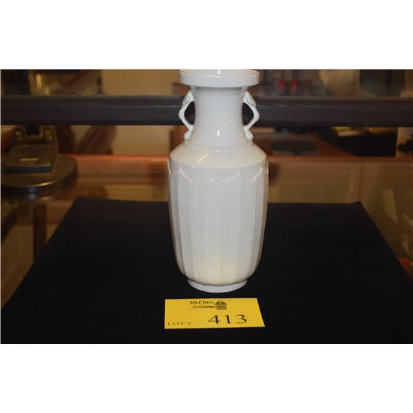 CHINESE DEHUA CERAMIC VASE IN THE SUNG MANNER (10 1/2") (DOES NOT INCLUDE STAND))