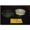 Image 1 : CHINESE MIXED LOT: GREEN SPINACH COLOR CARVED CENSER & JADE HIGH RELIEF CHICKEN BONE WHITE BOWL W/ST