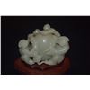 Image 2 : CHINESE 3D OPENWORK NEPHRITE JADE CARVING OF BOYS DANCING AROUND A JAR W/STRINGS OF COINS W/STAND (2