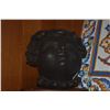 Image 3 : CARVED WOOD CHERUBS & HAND PAINTED CERAMIC TILE WALL HANGINGS (4 PCS) (DOES NOT INCLUDE STANDS)