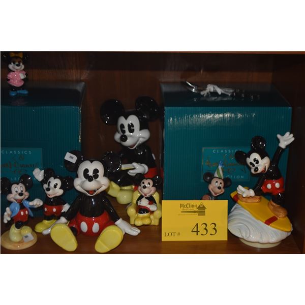 COLLECTION OF DISNEY FIGURINES & UTENSILS (13 PCS)