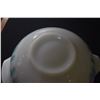 Image 7 : VINTAGE PYREX AMISH BUTTERPRINT CINDERELLA MIXING BOWLS IN TURQUOISE & WHITE (3 PCS)