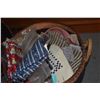 Image 4 : WOVEN BASKET/BOX W/SEWING ITEMS