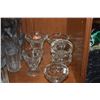Image 2 : ICE CREAM DISHES & VINTAGE ETCHED GLASSES W/GRAPE & VINE MOTIF (22 PCS)