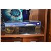 Image 2 : RESIN & ALUMINUM TRAY, PAINTED MIRRORED BOX, COBALT OVERLAY CUPS, GERDAME BOTTLE & DECANTER (6 PCS)