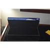 Image 6 : RESIN & ALUMINUM TRAY, PAINTED MIRRORED BOX, COBALT OVERLAY CUPS, GERDAME BOTTLE & DECANTER (6 PCS)