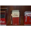 Image 6 : COLLECTION OF COKE THEMED ITEMS: NAPKIN HOLDER, PLATES, ORNAMENTS, CADDIES, MAGNET, BOX, ETC. (18 PC