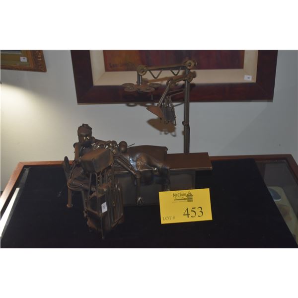 METAL ANESTHESIOLOGIST SCULPTURE