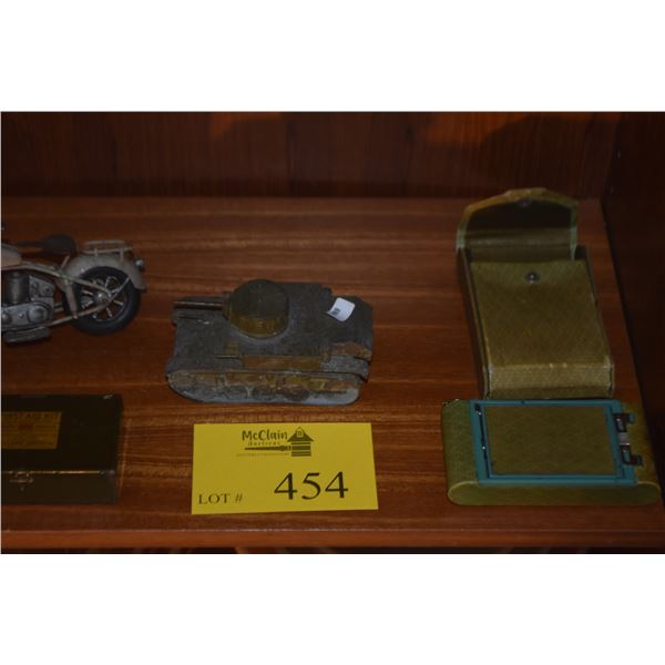 VINTAGE GREEN KODAK PETITE CAMERA W/CASE, CA. 1920'S-1930'S, VINTAGE BULLARD-DAVID METAL FIRST AID K
