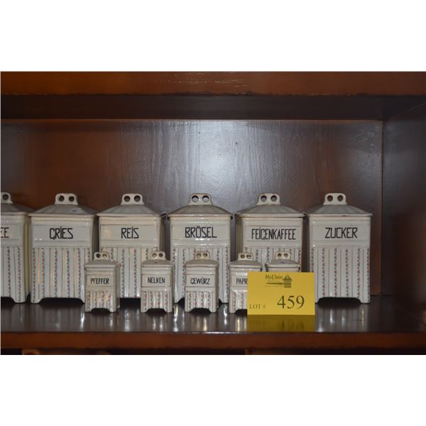 VINTAGE CERAMIC CANISTER SET (11 PCS)