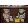 Image 1 : VINTAGE POTTERY "SMILEY PIG" COOKIE JARS & SALT & PEPPER SHAKERS (6 PCS)