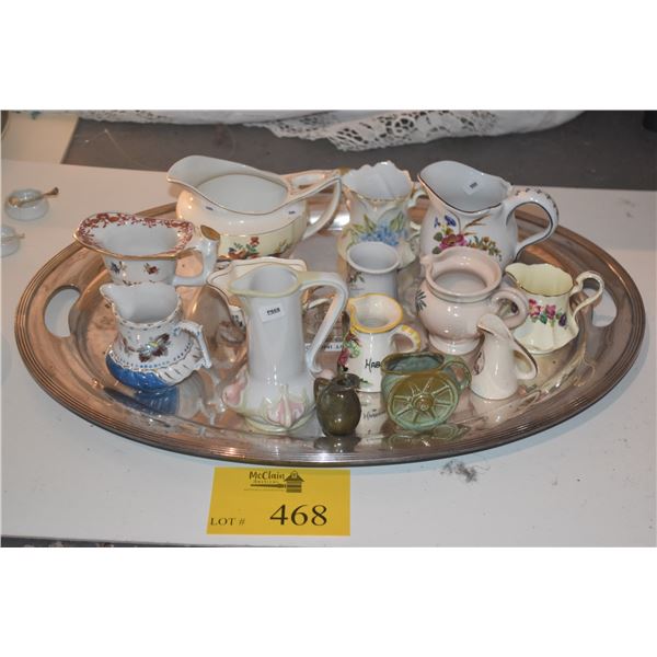 COLLECTION OF ASSORTED CREAMERS (14 PCS) (DOES NOT INCLUDE TRAY)