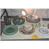 Image 1 : MIXED LOT: ASSORTED VINTAGE PLATES, DISHES & BOWLS, SALTS, CARD HOLDERS, PLANTERS & TEAPOT (31 PCS)