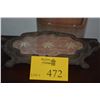 Image 1 : VINTAGE FLORENTINE SERVING TRAY W/LACE INSERT