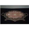Image 2 : VINTAGE FLORENTINE SERVING TRAY W/LACE INSERT