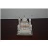 Image 3 : MIXED LOT: PAIR BRONZE ELEPHANTS & MINIATURE STONE TAJ MAHAL (3 PCS)