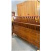 Image 1 : QUEEN SIZE OAK SLEIGH BED FRAME