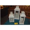Image 1 : LUMINARA IVORY HERITAGE LANTERNS W/FLAMELESS CANDLES (3 PCS)