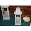 Image 3 : LUMINARA IVORY HERITAGE LANTERNS W/FLAMELESS CANDLES (3 PCS)