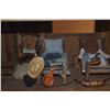 Image 10 : VINTAGE RUSTIC DIORAMA/SHADOW BOX OF A PRIMITIVE CABIN