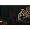 Image 13 : FRAMED SHADOW BOX DIORAMA OF A CLOSET, PEDDLER DOLL W/TABLE OF WARES, SMALL WOODEN DIORAMA OF COUNTR