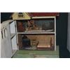 Image 3 : FRAMED SHADOW BOX DIORAMA OF A CLOSET, PEDDLER DOLL W/TABLE OF WARES, SMALL WOODEN DIORAMA OF COUNTR