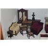 Image 6 : LARGE LOT: ASSORTED DOLLHOUSE FURNITURE, MUSICAL PIANOS, BILLIARDS ROOM