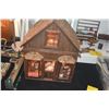 Image 2 : VINTAGE WOODEN DOLLHOUSE DIORAMA FEATURING A RUSTIC STORE (LIGHTED)