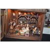 Image 4 : VINTAGE WOODEN DOLLHOUSE DIORAMA FEATURING A RUSTIC STORE (LIGHTED)