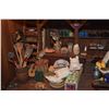 Image 6 : VINTAGE WOODEN DOLLHOUSE DIORAMA FEATURING A RUSTIC STORE (LIGHTED)