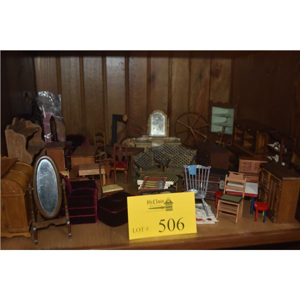 COLLECTION OF DOLLHOUSE FURNITURE (SOME SIGNED)