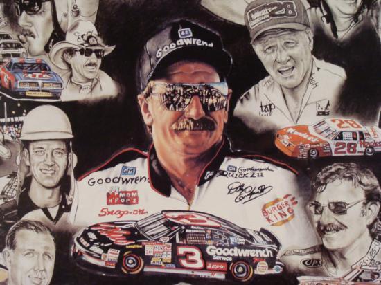 Signed ROBERT STEPHEN SIMON Art Print Legends of Racing