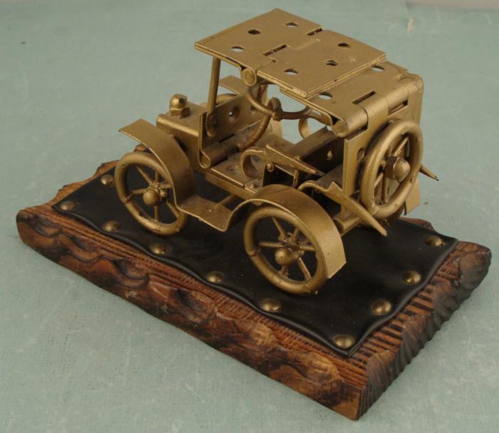 Antique Automobile Folk Art Model Car Sculpture Spain
