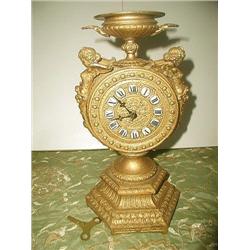 Cherub Gilt Clock Mayer 8 Day C.1890-1900
