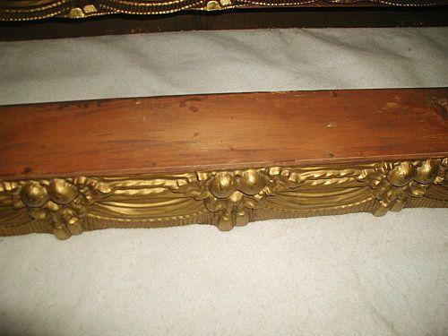 Brass Cornice Boards Over Wood Trio Italy C 1900