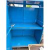 Image 1 : Two Metal Blue Carts On Wheels