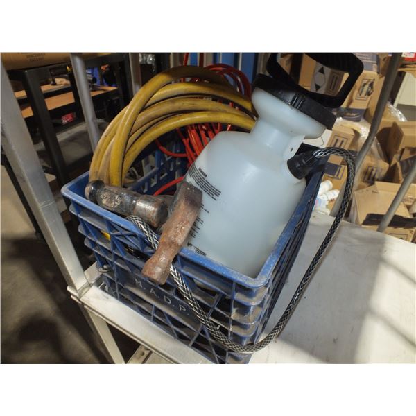 Milk Crate Of Assorted Tools