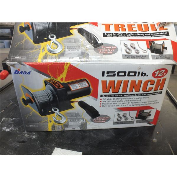 Bada 1500lb 12 Volt Electric Winch